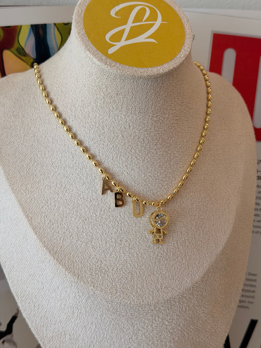 Abu Mother’s Day Edition dangle letters necklace