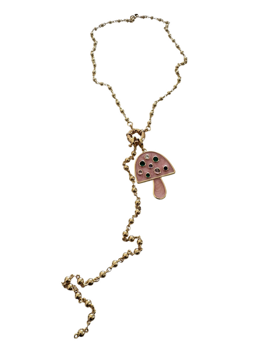 Mushroom long necklace