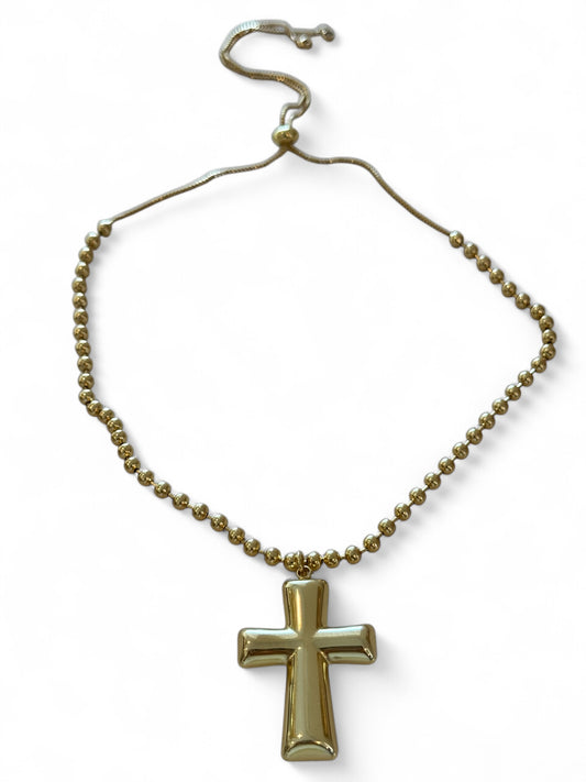 Adjustable cross necklace