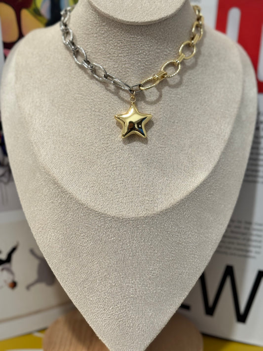 Two tone Star choker