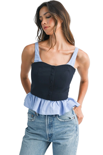 Chic Layered Peplum Top