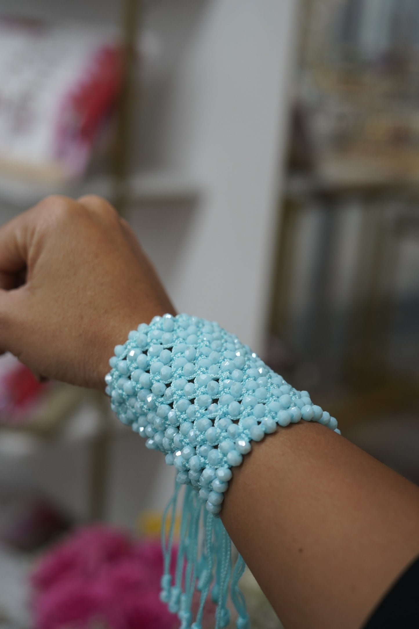 Love in thread bracelet