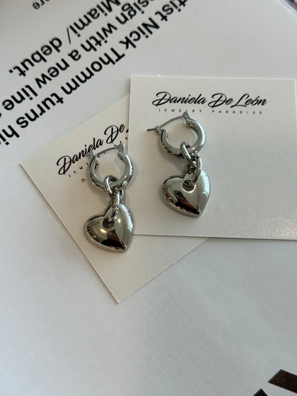 Dangle heart earrings