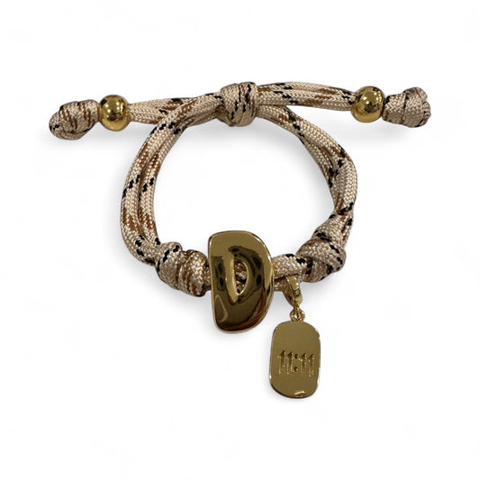 Initial custom adjustable bracelet