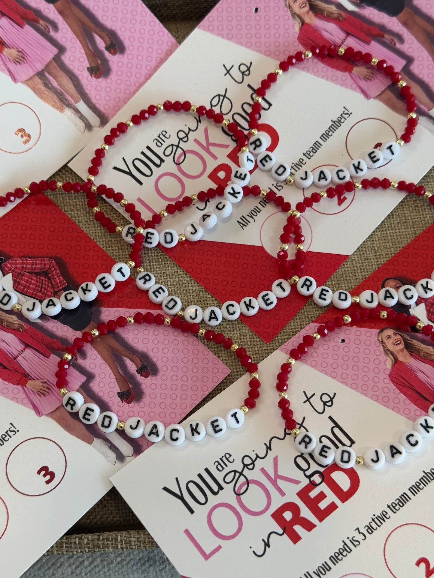 Red Jacket Elastic Bracelet - Postcard Included
