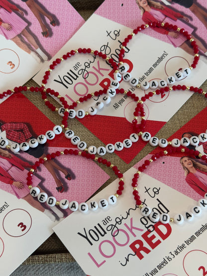 Red Jacket Elastic Bracelet - Postcard Included