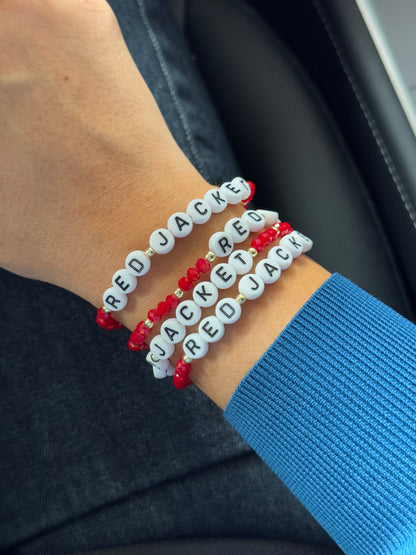Red Jacket Elastic Bracelet - Postcard Included
