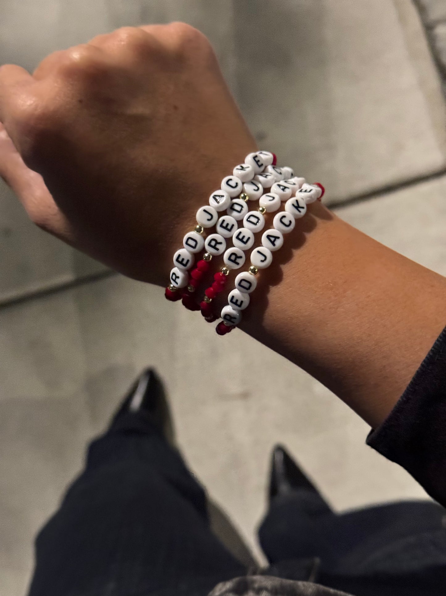 Red Jacket Elastic Bracelet - Postcard Included
