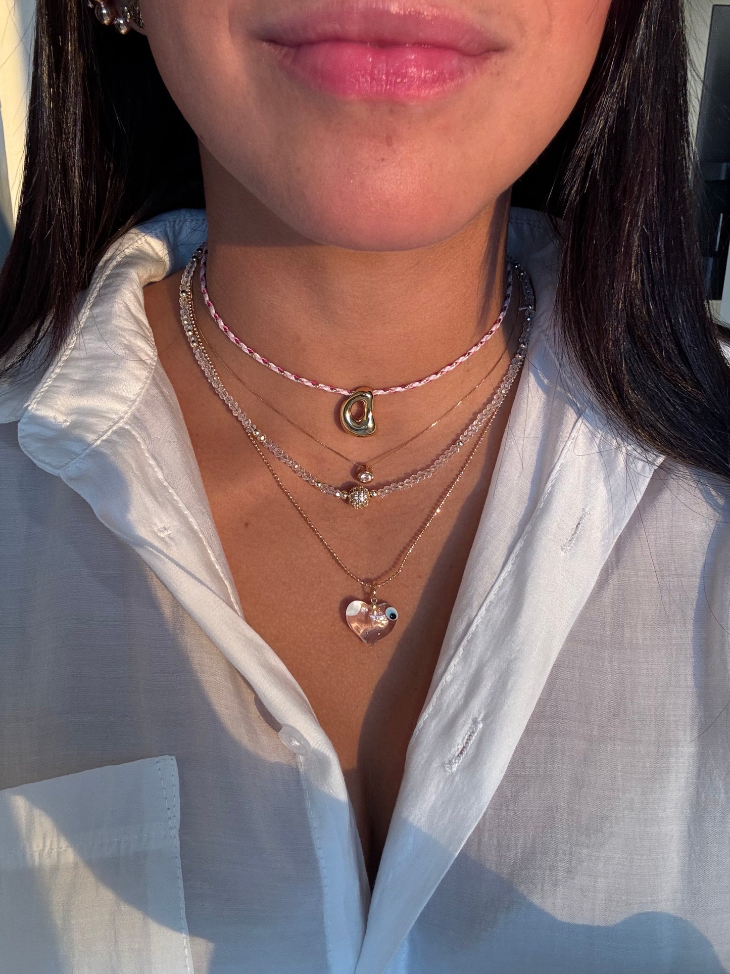 personalized letter adjustable necklace