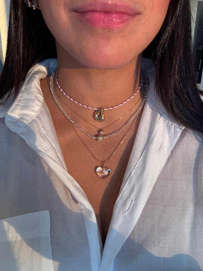 personalized letter adjustable necklace