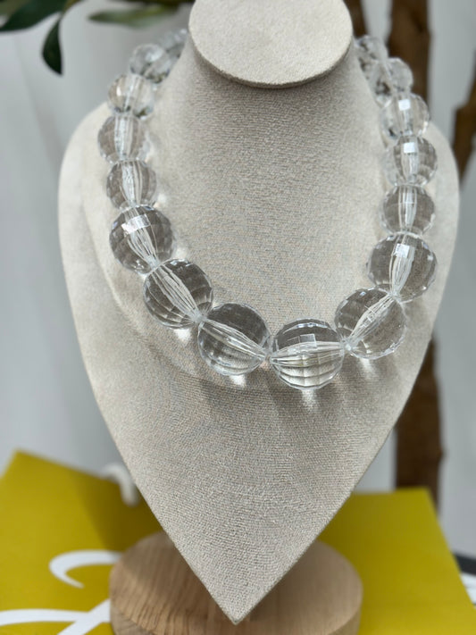Clear exaggerated necklace
