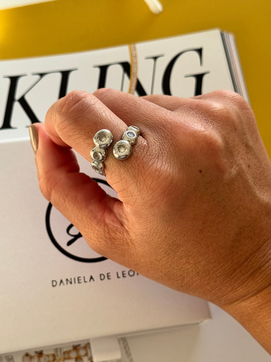 Mini Crystal Spiral Ring