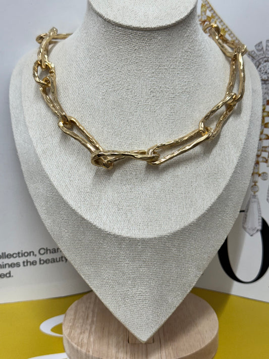 Golden bone necklace