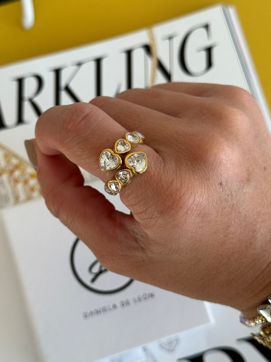 Love crystal ring