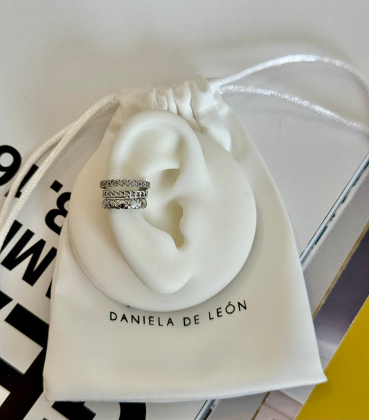 Three rows details ear cuff