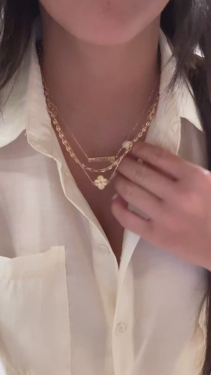 14k gold Clover necklace